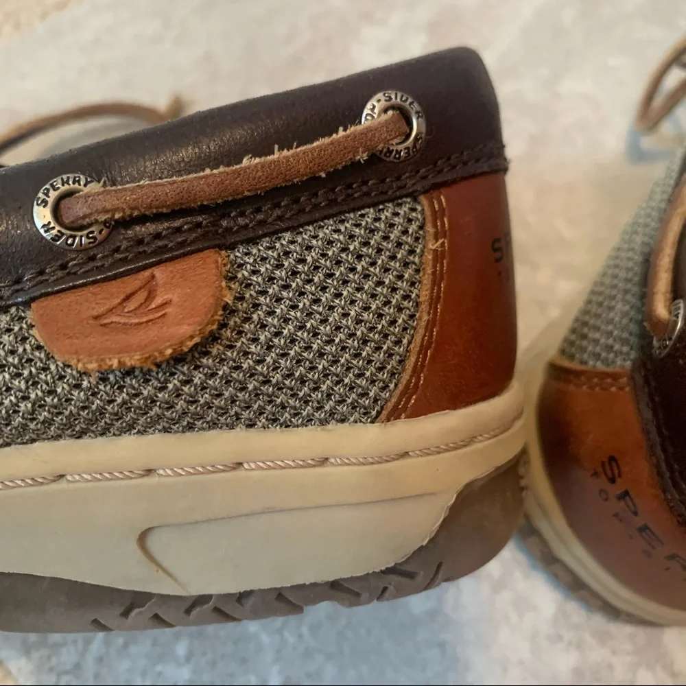 Boys Sperry’s Brown Leather Boat Shoe- 2.5